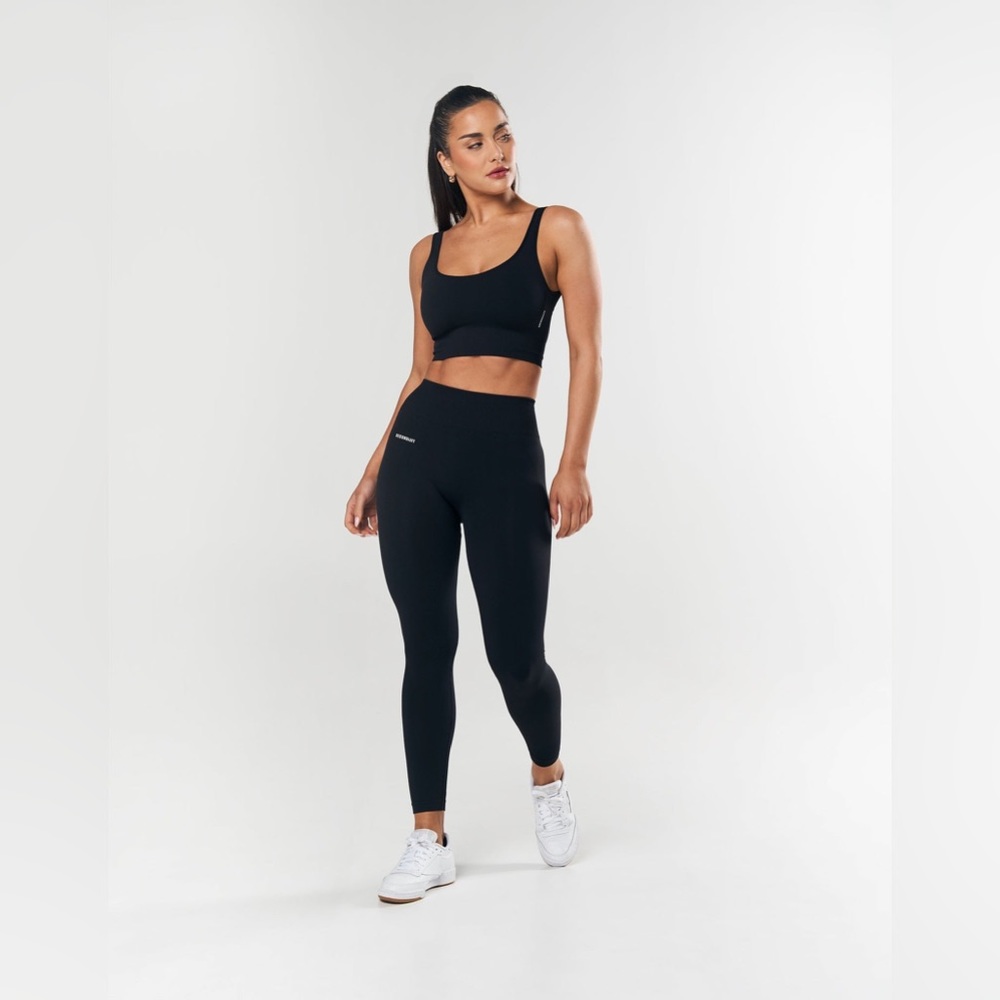 SECONDLEFT SL SEAMLESS LOW BACK CROP-BLACK